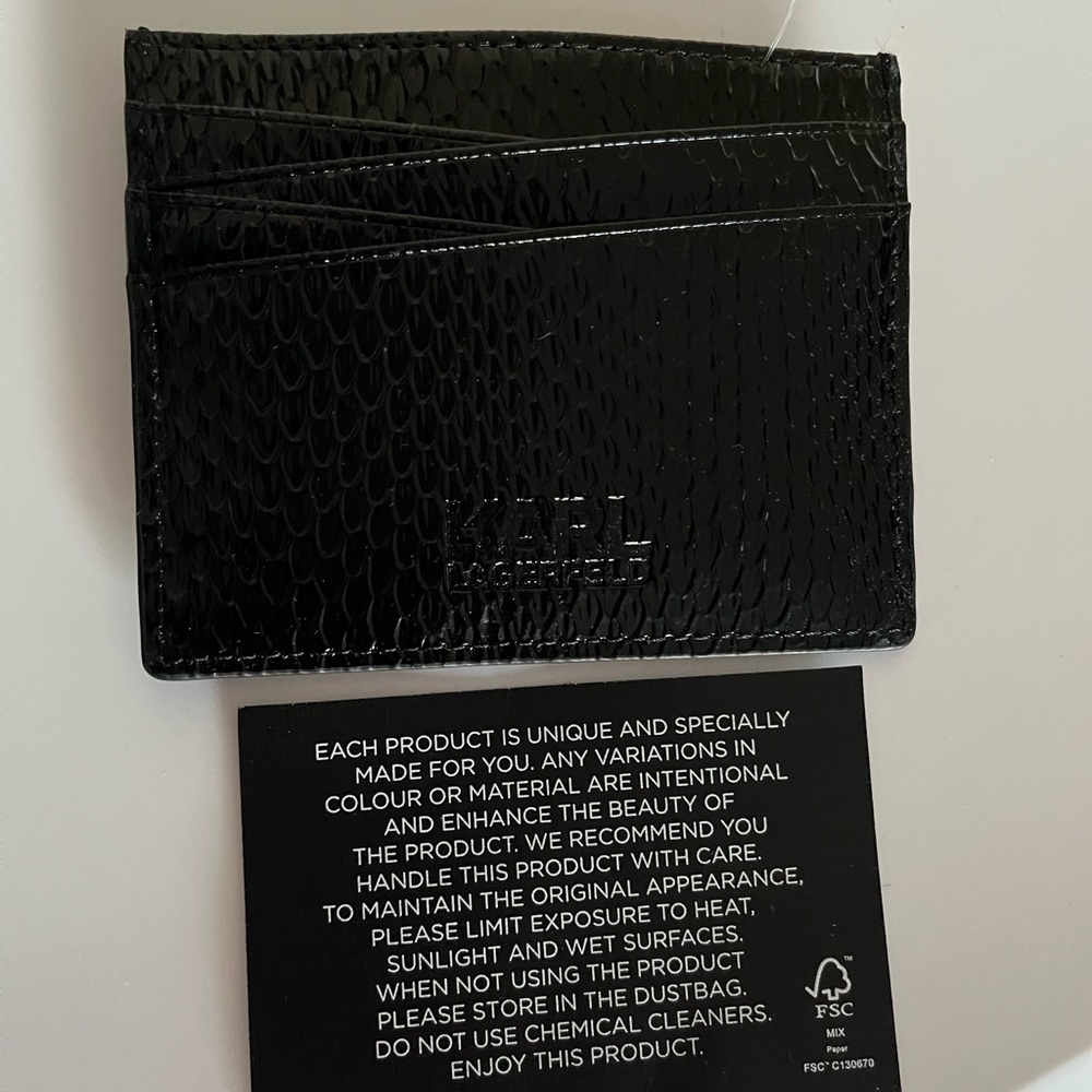 Karl Lagerfield Black Cardholder Wallet - Picture 2 of 4
